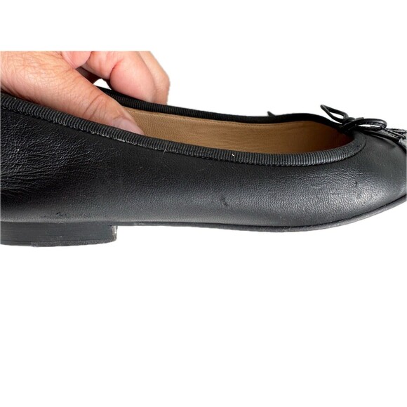 Authentic Chanel Women’s Size 7 Cap Toe CC Logo Black Iconic Ballet Flats - Picture 6 of 16